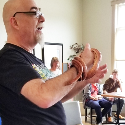 Snake education at Evangeline Middle School (EMS) 000