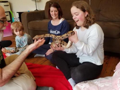 Chloe's Snake/Reptile Birthday Party in Kingston, Nova Scotia