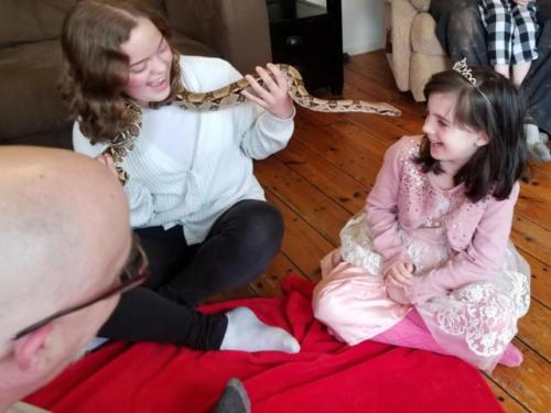 Chloe's Snake/Reptile Birthday Party in Kingston, Nova Scotia