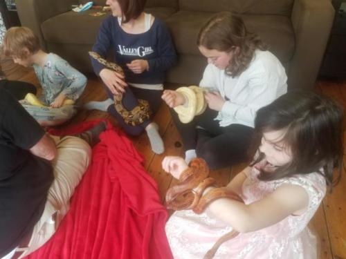 Chloe's Snake/Reptile Birthday Party in Kingston, Nova Scotia