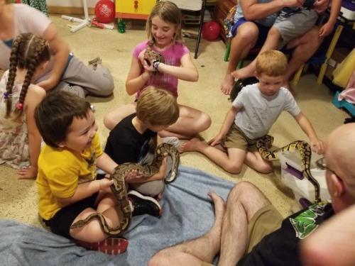 Snake/Reptile Birthday in Wolfville