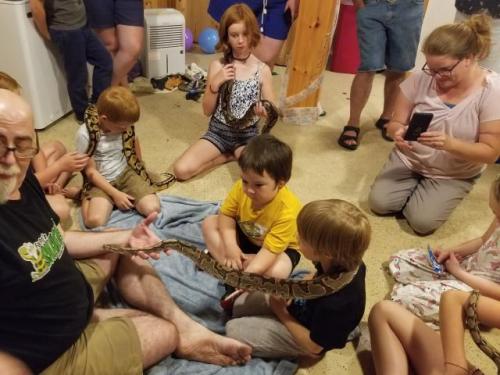 Snake/Reptile Birthday in Wolfville