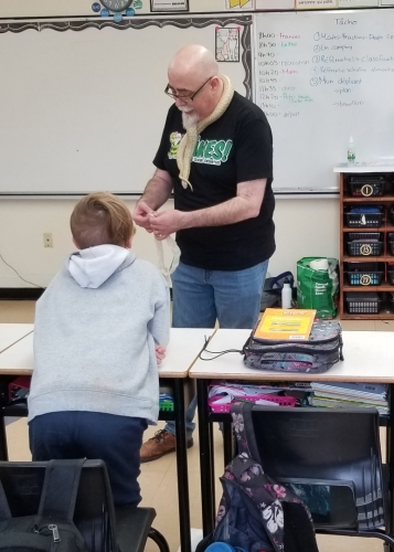 Snakes visit school  École du Grand-Portage 20230418 122829